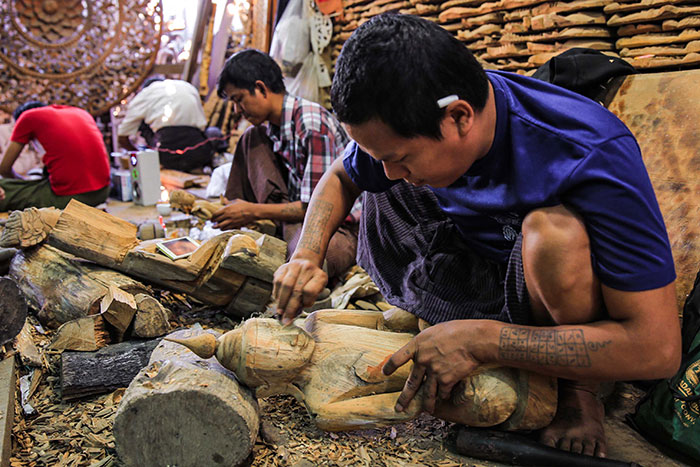 Ateliers artisanaux Mandalay Birmanie